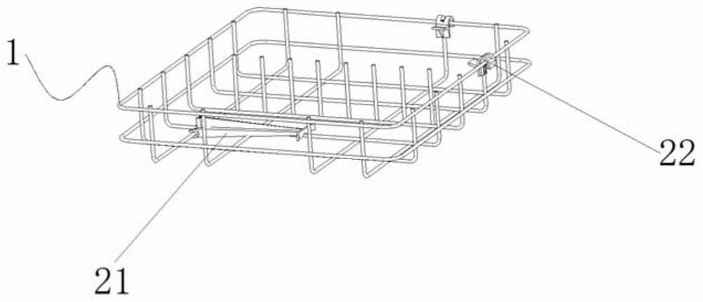 A pot washing support and a dishwasher using the pot washing support