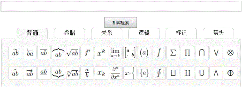 Mathematical expression similar distance measurement method