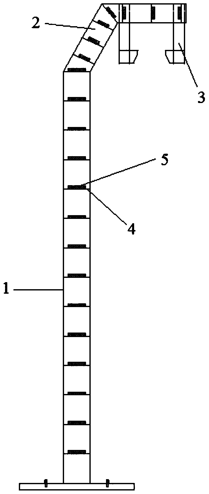 Aeroelastic model of suspended monorail wind tunnel test pier stud