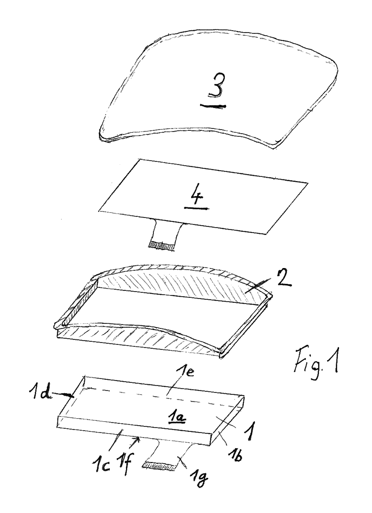 Electro-optical display with a transparent cover