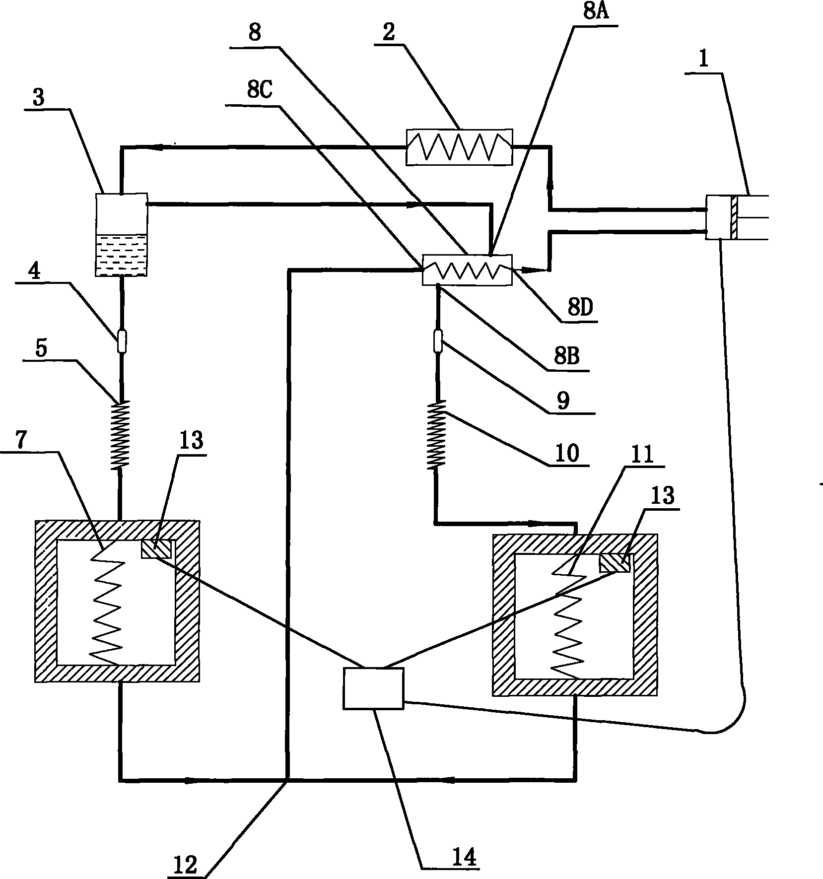 Cascade storage temperature refrigerator and temperature control method