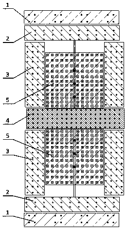 C-type closed material yard pile construction method