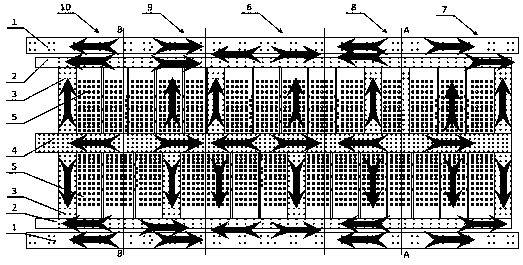 C-type closed material yard pile construction method