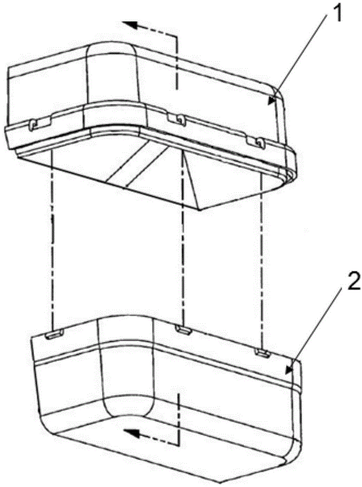 HVAC (Heating Ventilation Air Conditioning) shell clamping and fastening structure for automobile air conditioner