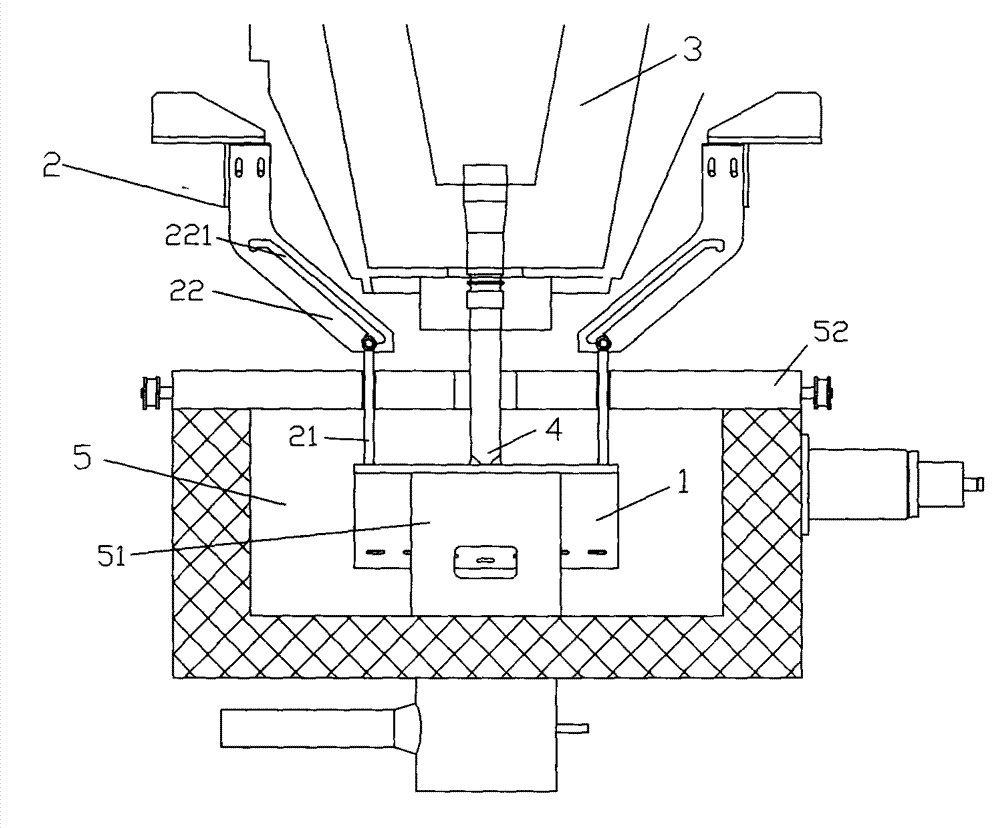 Method for hoisting, roasting and casting strip continuous casting flow distribution device