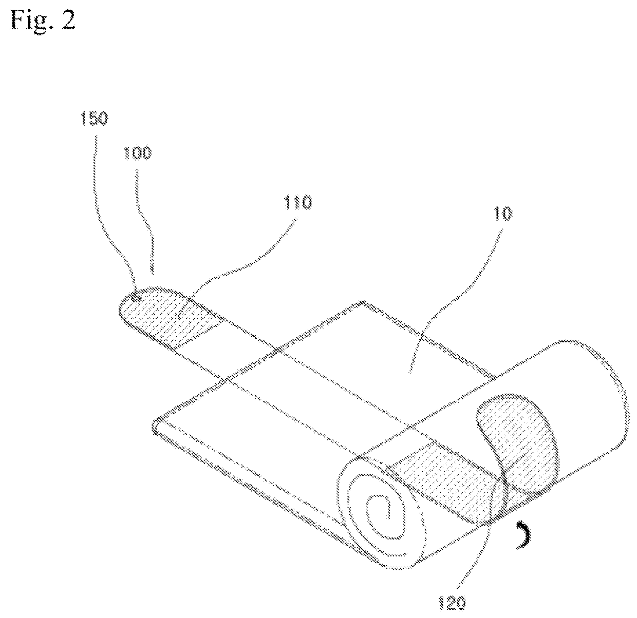 Rolling band for wrapping clothing