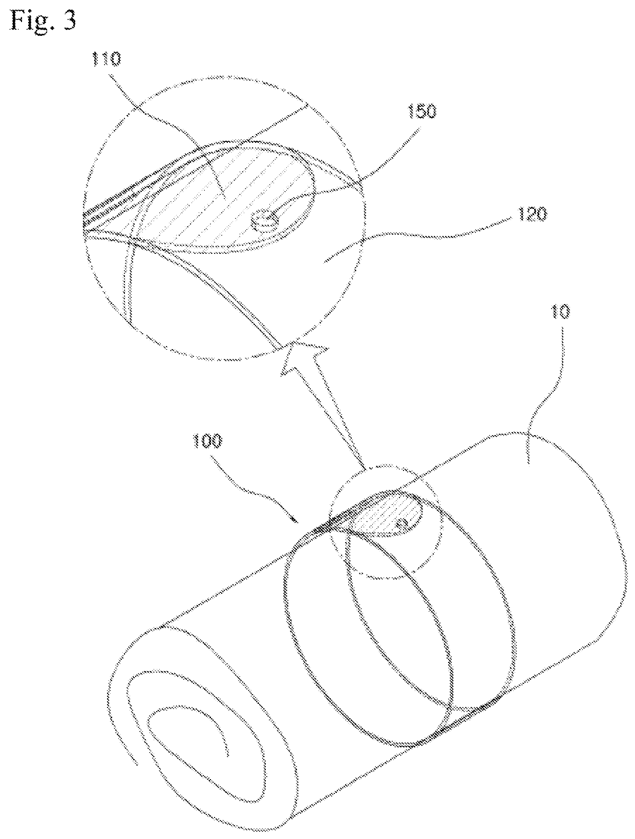 Rolling band for wrapping clothing