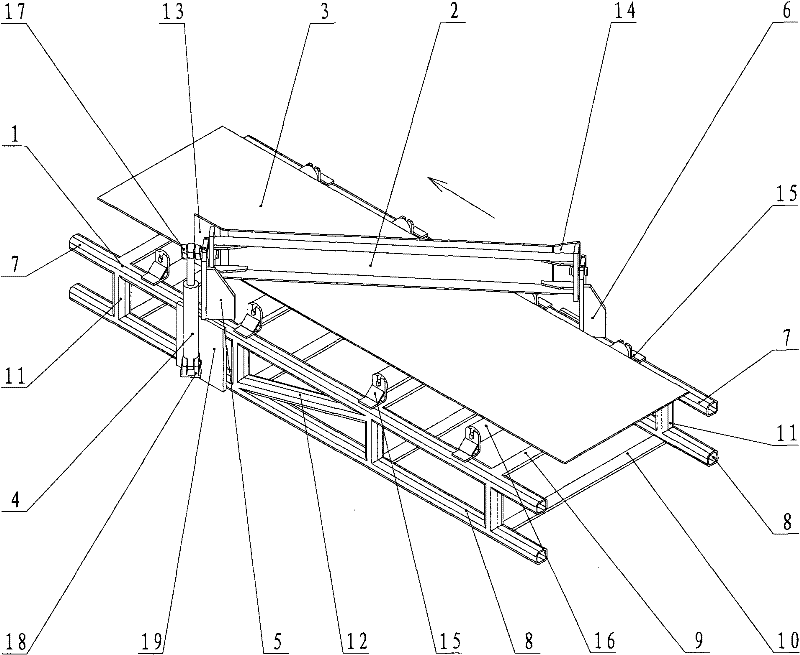 Multi-point side-discharging device of filling belt conveyer