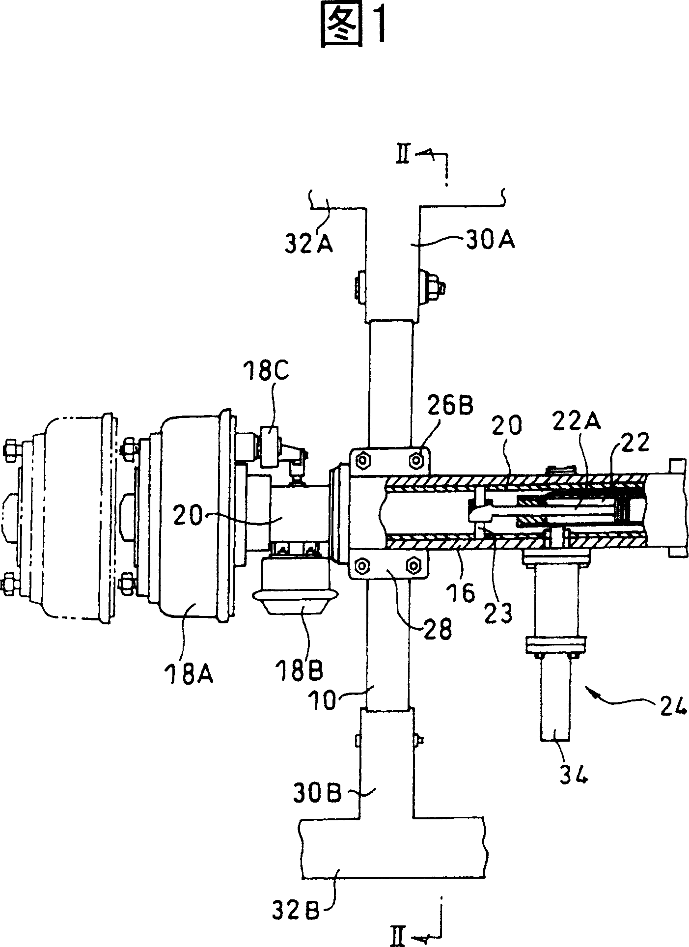 Wheel center distance variable axle of trailer