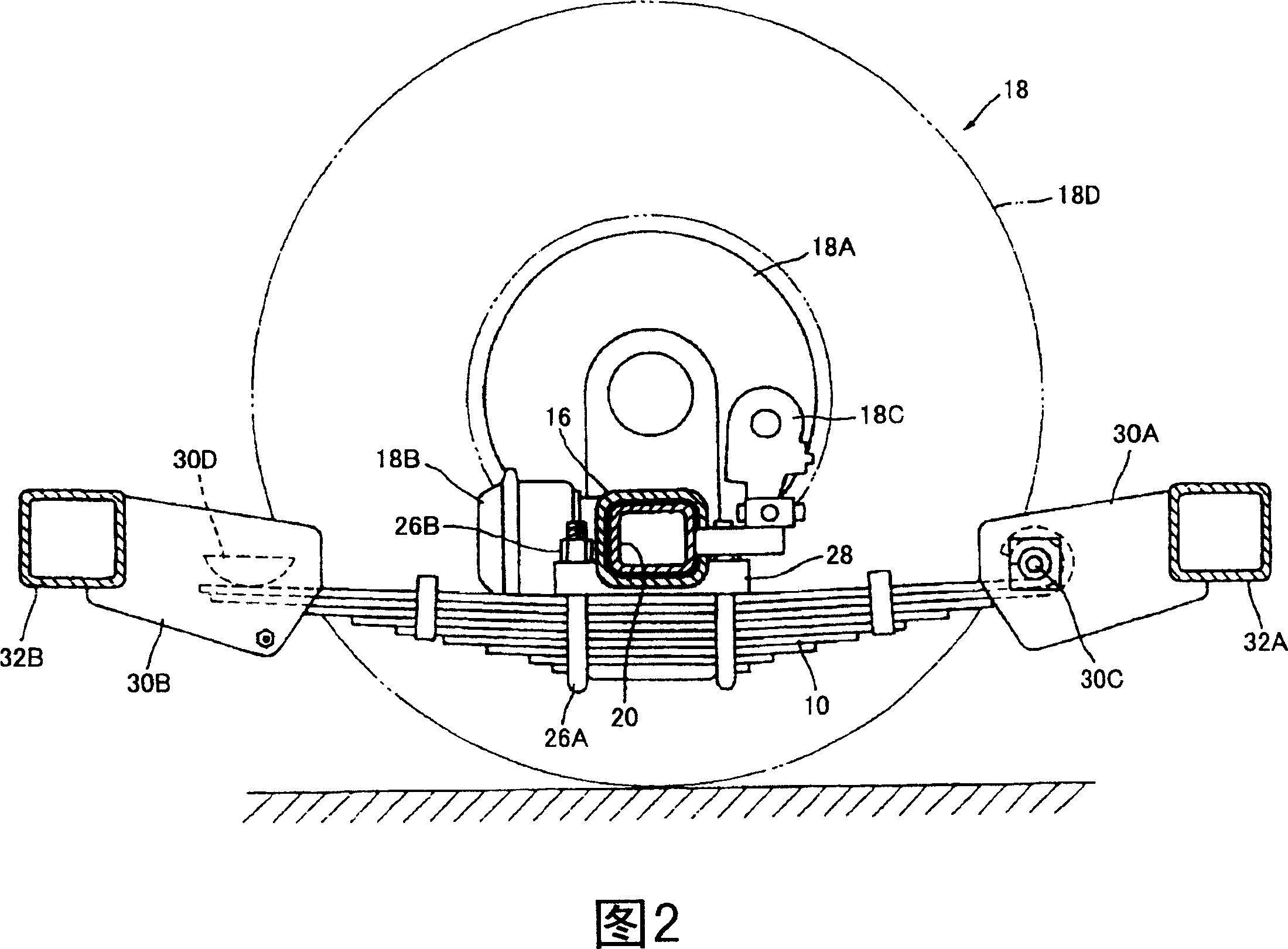 Wheel center distance variable axle of trailer