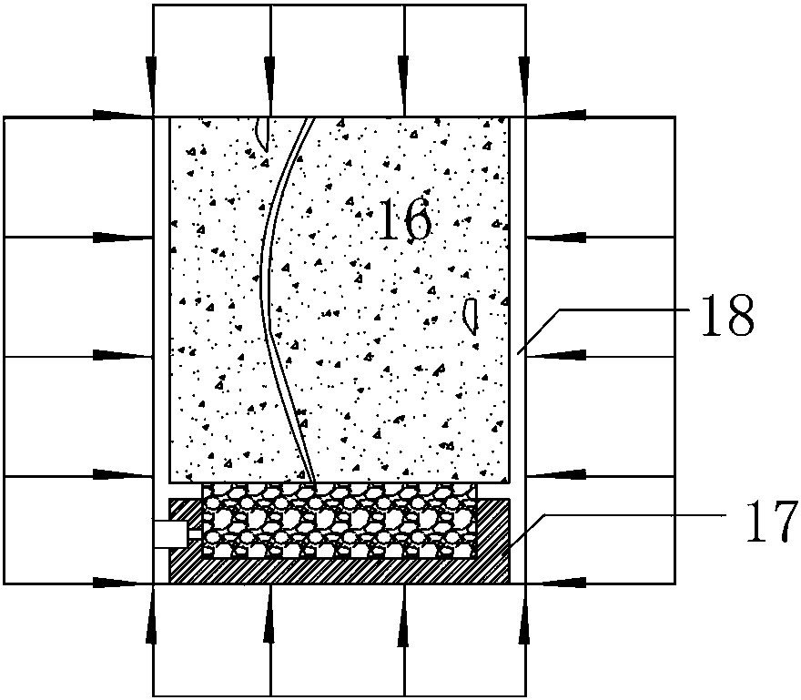 Asphalt pavement pore water pressure simulation test device and method