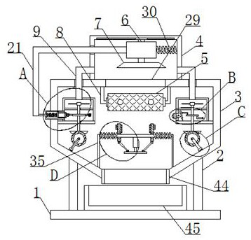 High-temperature-resistant moisture-proof testing device for wood sample for outdoor furniture and use method thereof