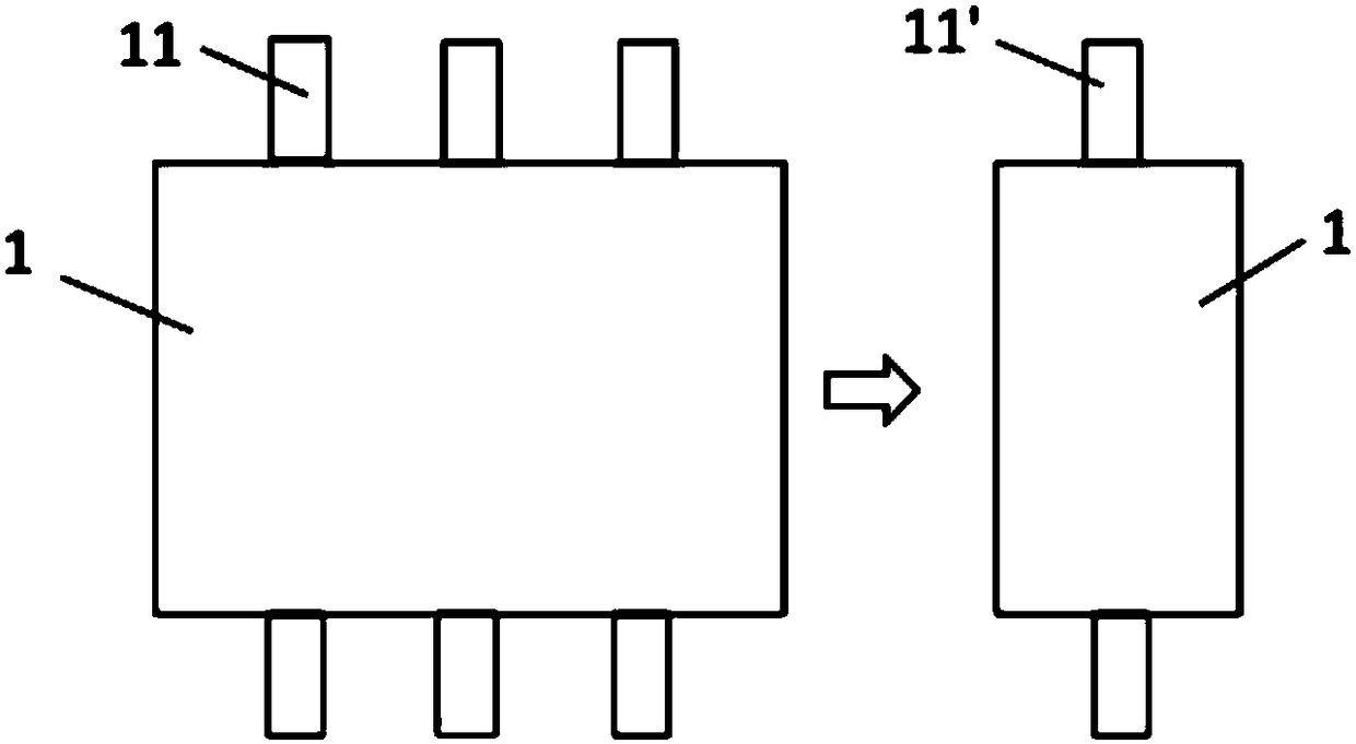 Multi-lug cell, multi-terminal battery, battery module and preparation method thereof