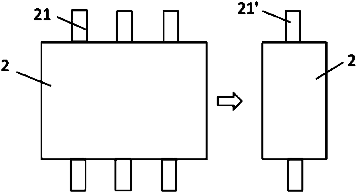 Multi-lug cell, multi-terminal battery, battery module and preparation method thereof