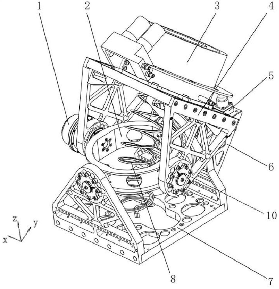 Orthogonal double-joint type electric thruster pointing mechanism