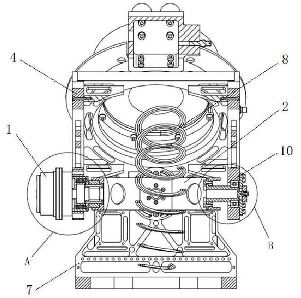 Orthogonal double-joint type electric thruster pointing mechanism