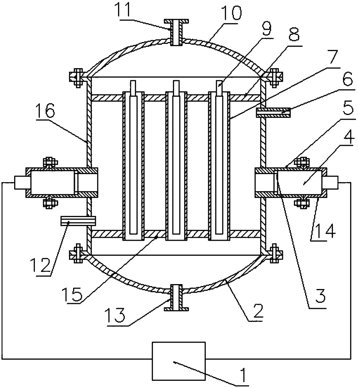 Large-sized ozone gas generator