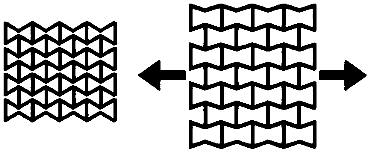 Negative Poisson's ratio vamp structure, manufacturing method thereof and shoes applying structure