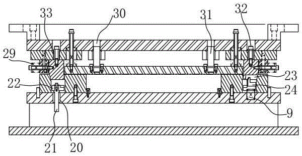 Refrigerator door plate bending die