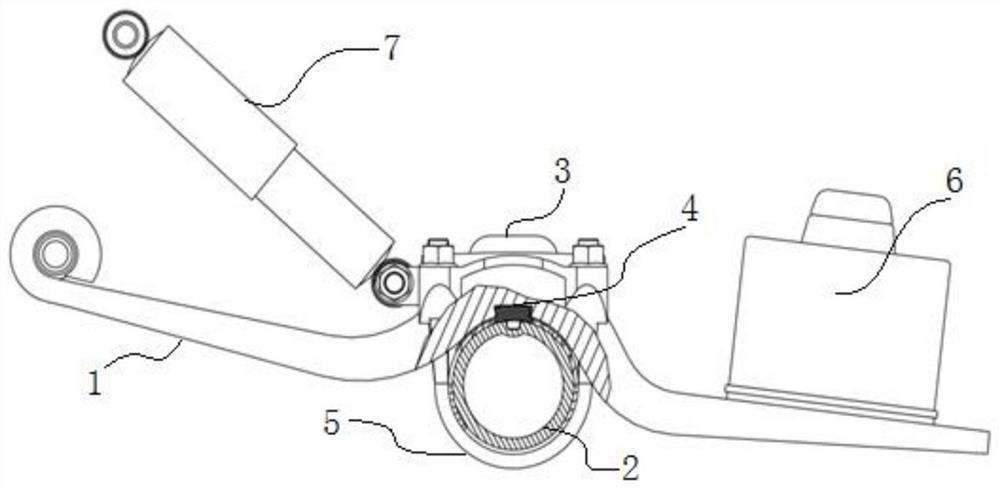 Method for connecting automobile guide arm and axle and connecting structure