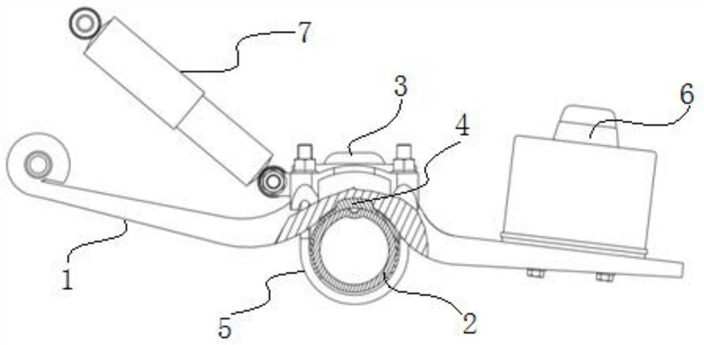 Method for connecting automobile guide arm and axle and connecting structure