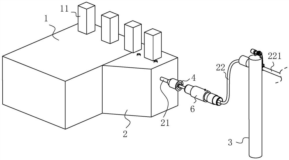 Communication keeping structure of communication pipeline of highway monitoring system