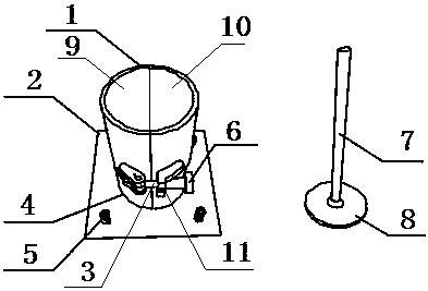 Forming mold for testing inter-layer bonding properties of concrete and test method thereof