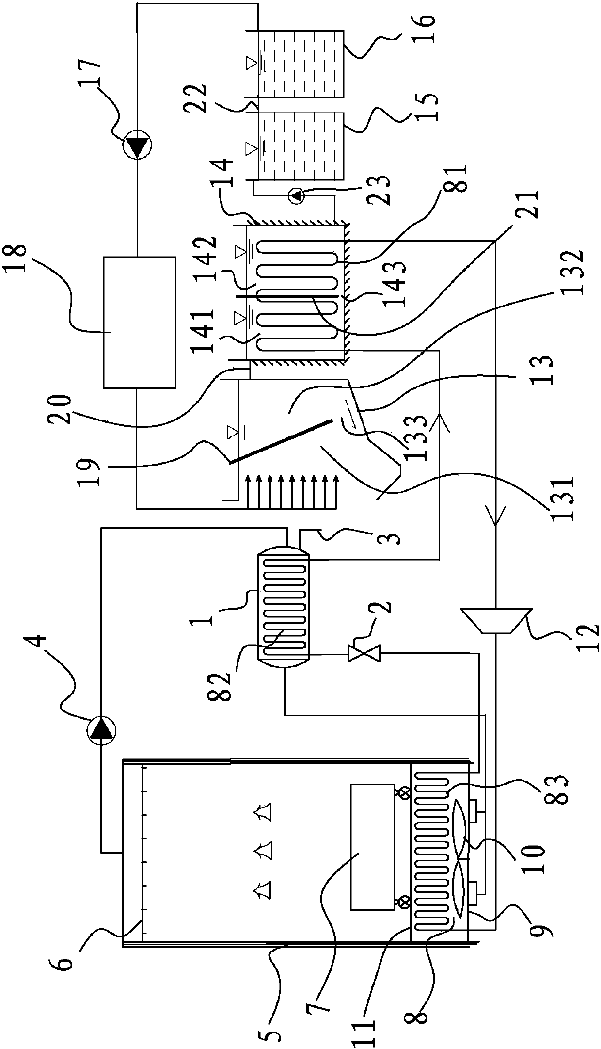 A heat pump drying system using industrial circulating water as heat source