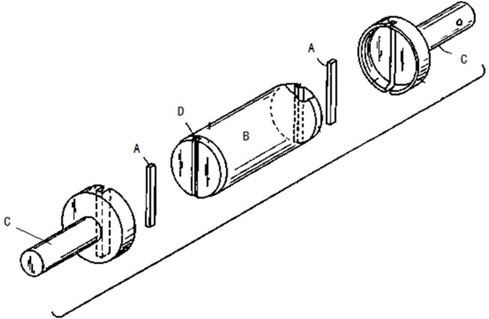 High-speed motor rotor based on segmented magnetic steel and variable cross-section shaft