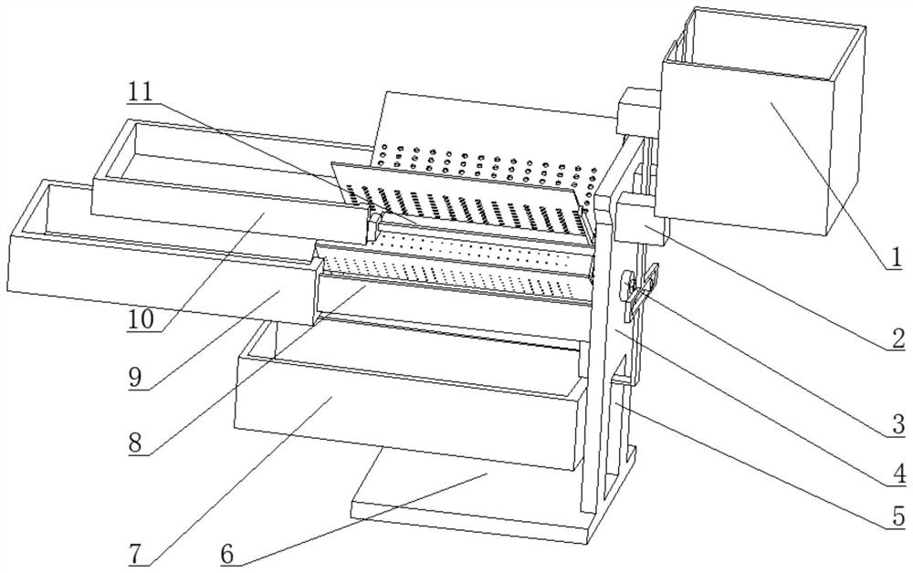 Sand stone screening device for road construction