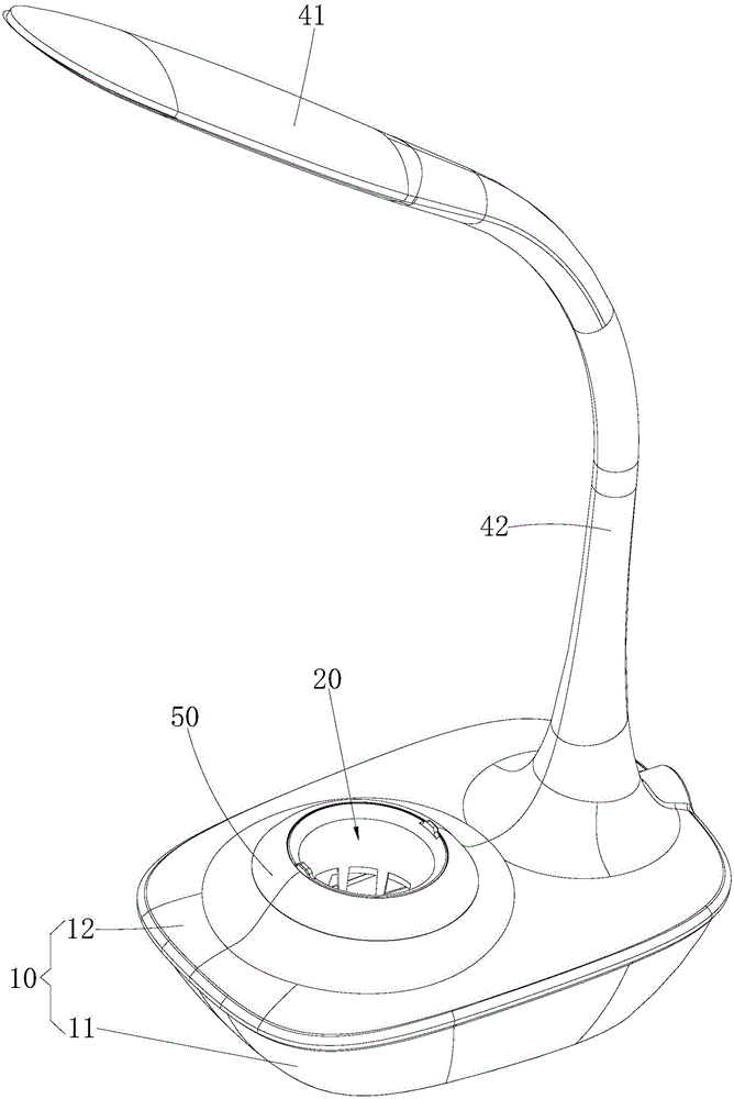 Eye-protecting desk lamp with plant and plant cultivation method adopting eye-protecting desk lamp