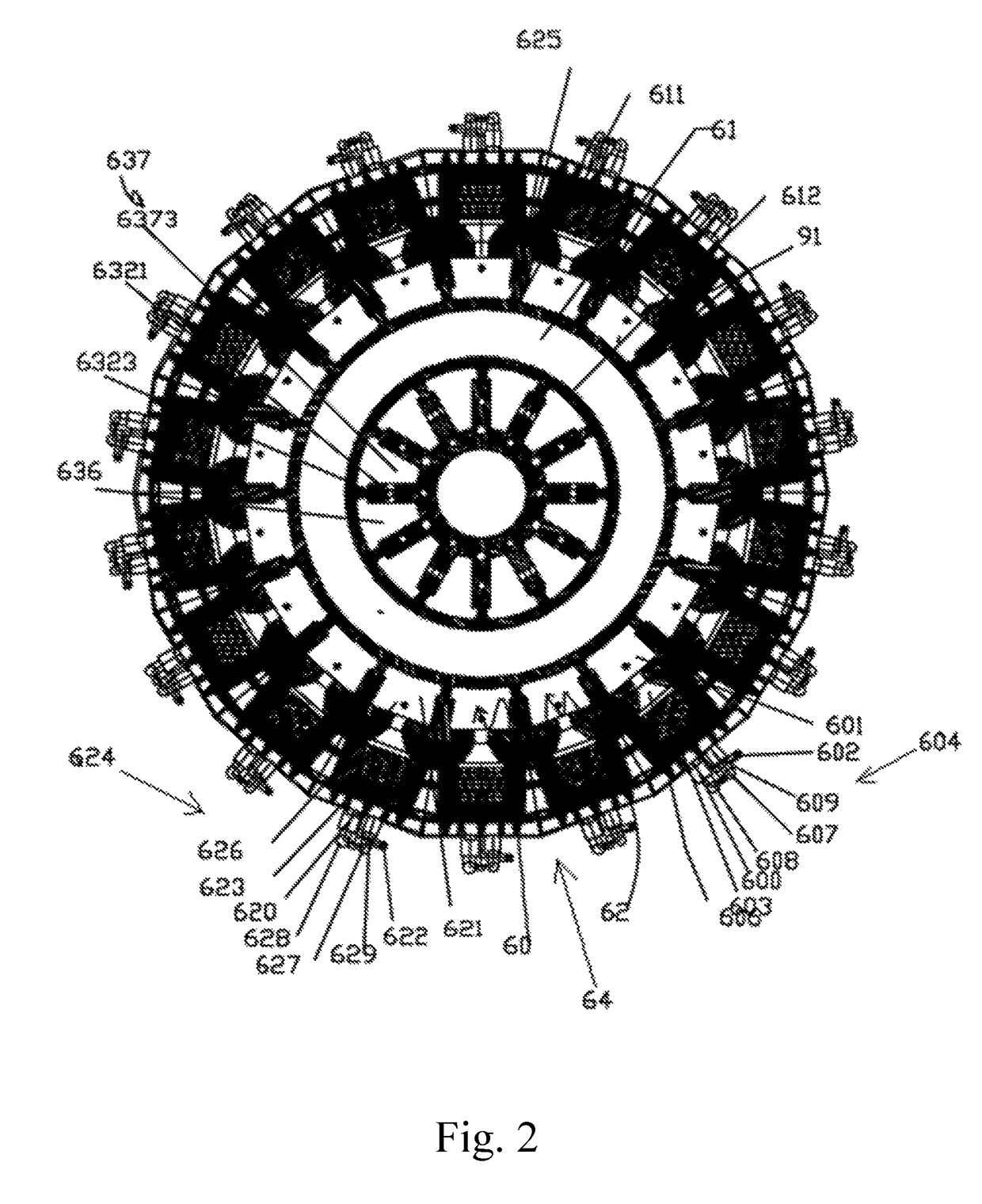 External gas heating device of coal pyrolyzing furnace