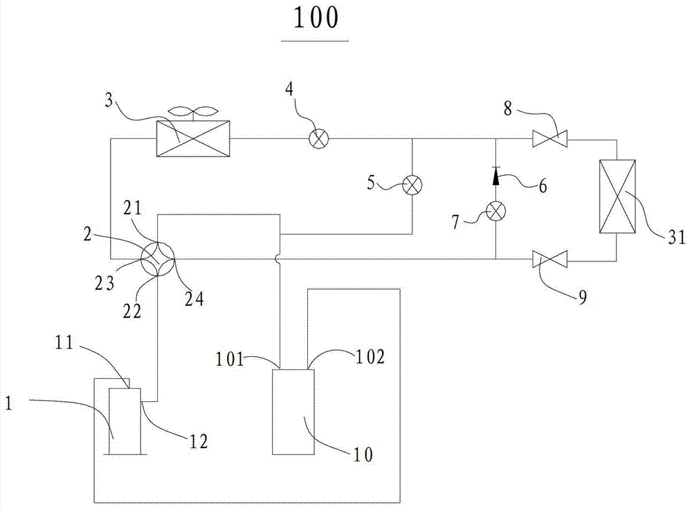 Air conditioner without internal unit detection device and detection method