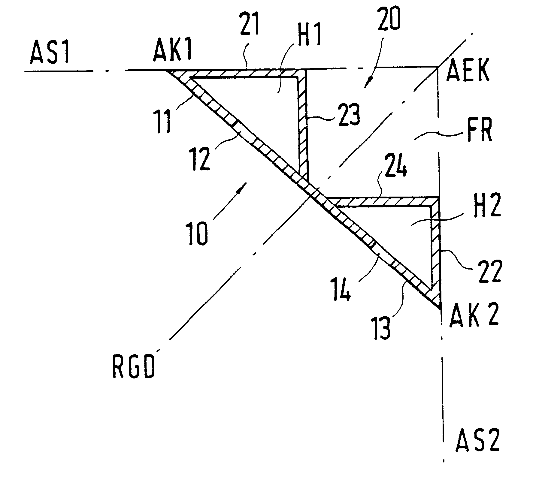 Frame piece for a rack for a switching cabinet