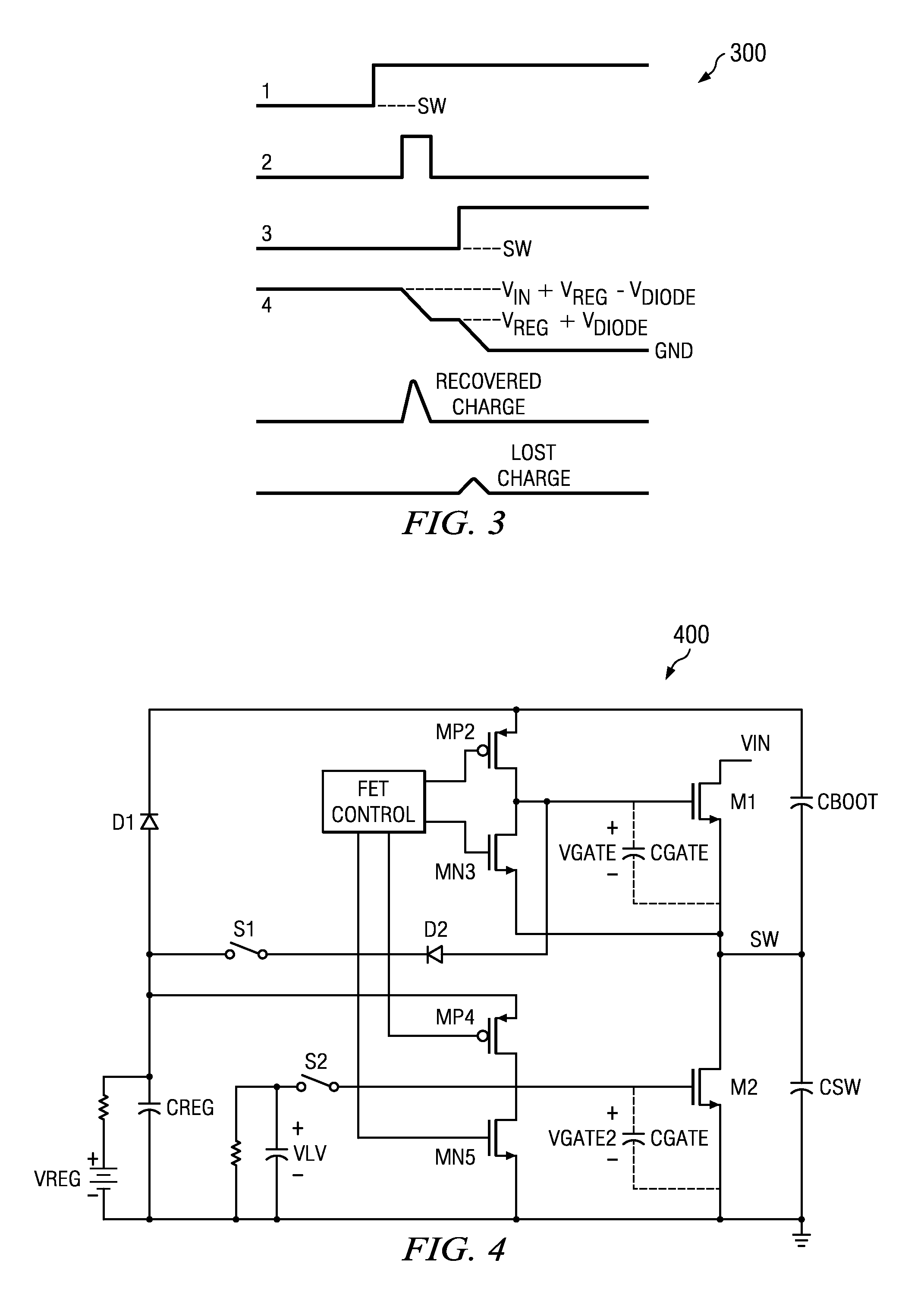 Power FET gate charge recovery