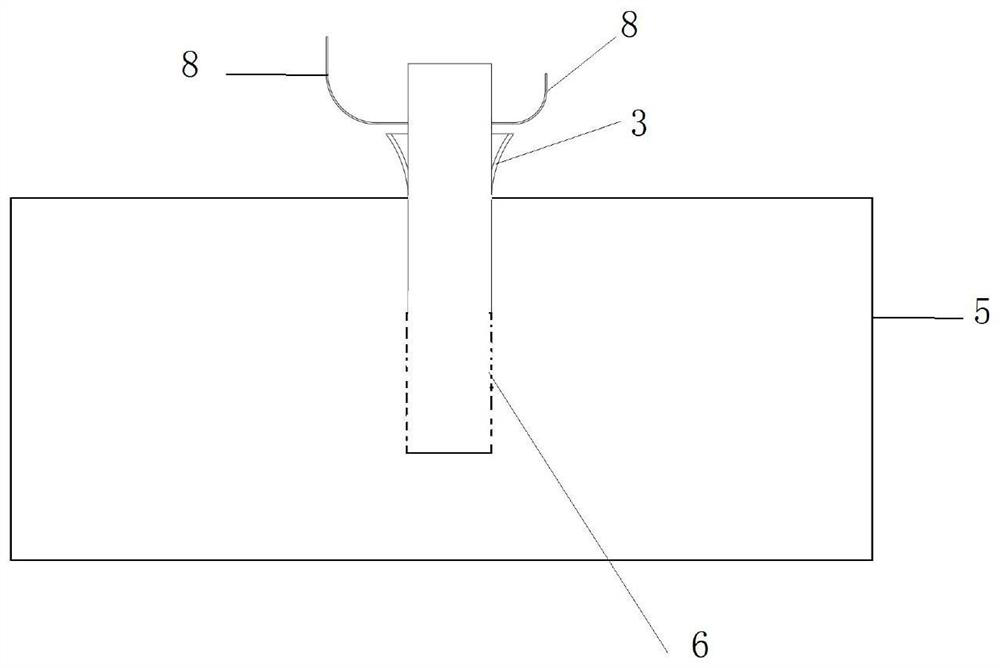 Planting device for planting fluorescent microfilaments on surface of airfoil profile