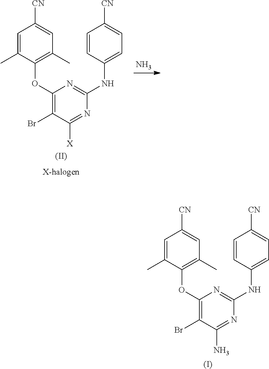 Process for synthesis of diarylpyrimidine non-nucleoside reverse transcriptase inhibitor