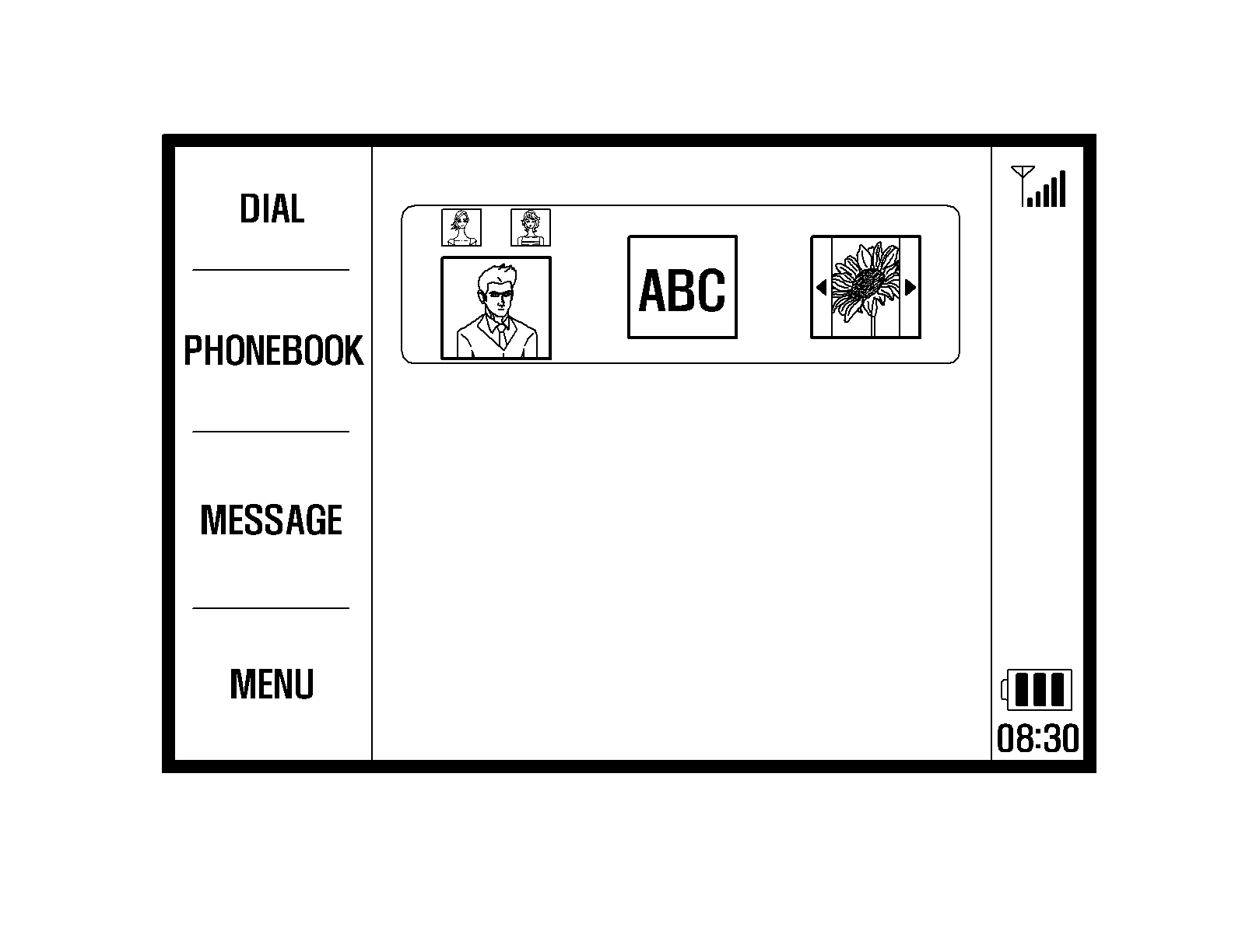 User interface method and apparatus for mobile terminal having touchscreen