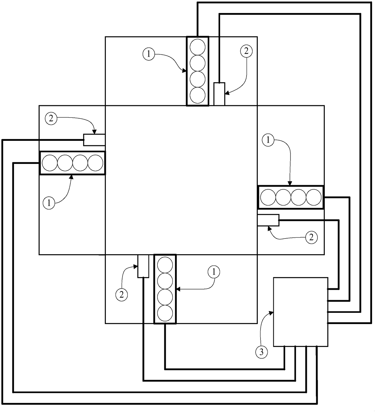 Intelligent traffic signal lamp control device capable of performing autonomous switching according to zebra crossing flow