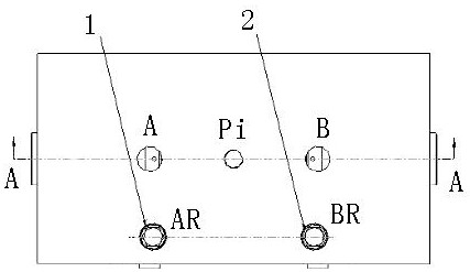 Oil path structure of embedded multifunctional two-way holding valve