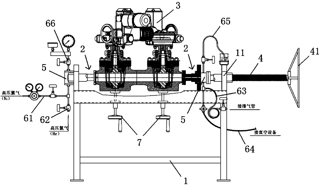 Valve air pressure test device