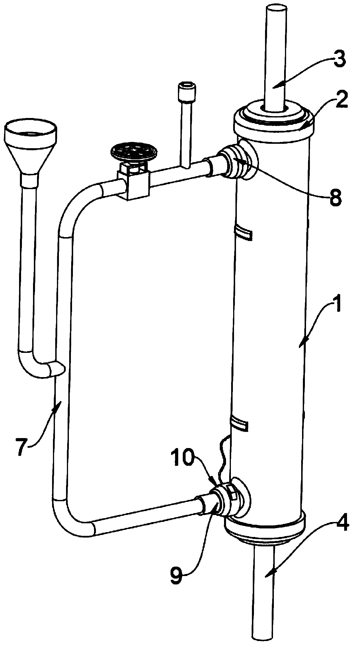 Quantitative-type grouting device of sleeve of PC component and with reinforcement positioning and sealing functions