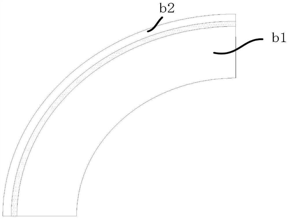 Back gouging device for joint of circular reinforcing rib web and panel