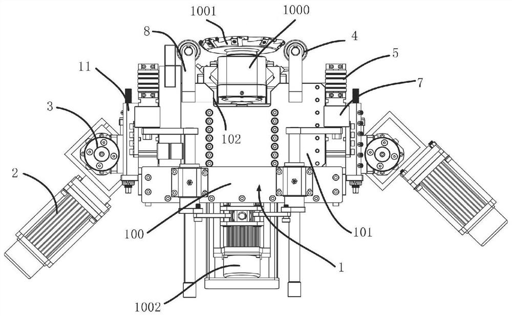 Back gouging device for joint of circular reinforcing rib web and panel