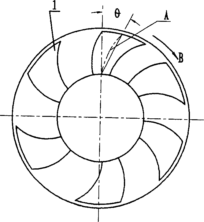 Single impellor axial fan of traction electric machine brake cooling system