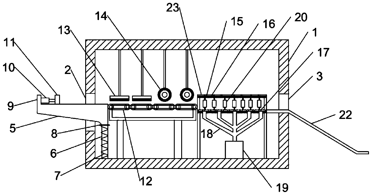 Sanding and soot blowing device for wooden door