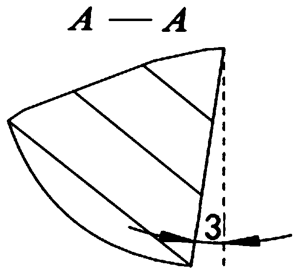 Method for solving grinding track of front tool face of arc edge of arc head end mill