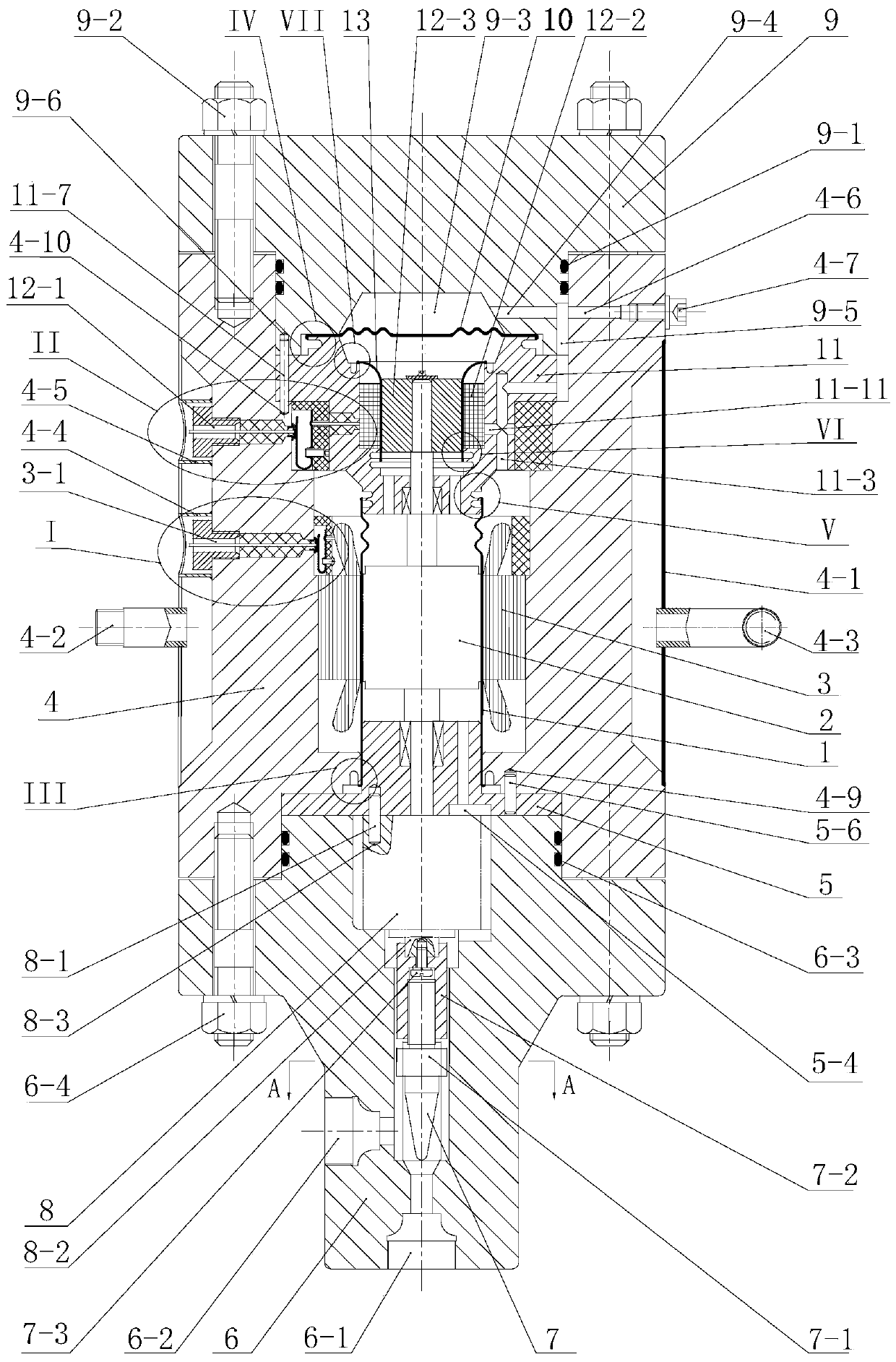 High-pressure and ultra-high-pressure shielding electric adjusting valve