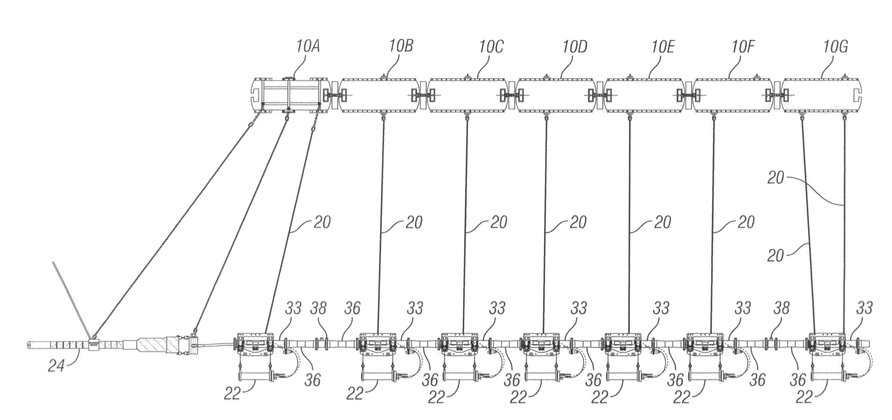 Coaxial support structure for towed marine seismic source arrays