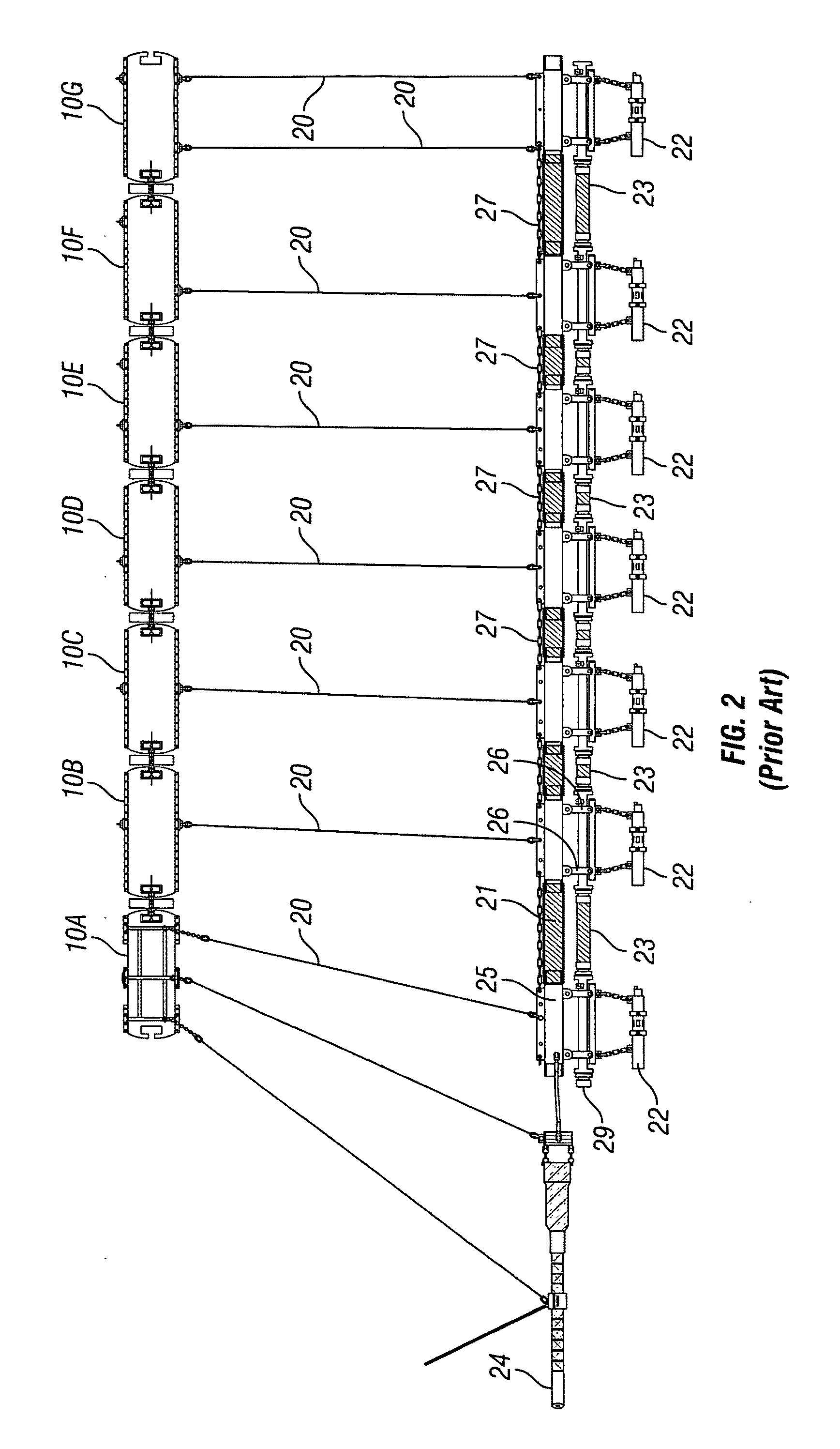 Coaxial support structure for towed marine seismic source arrays